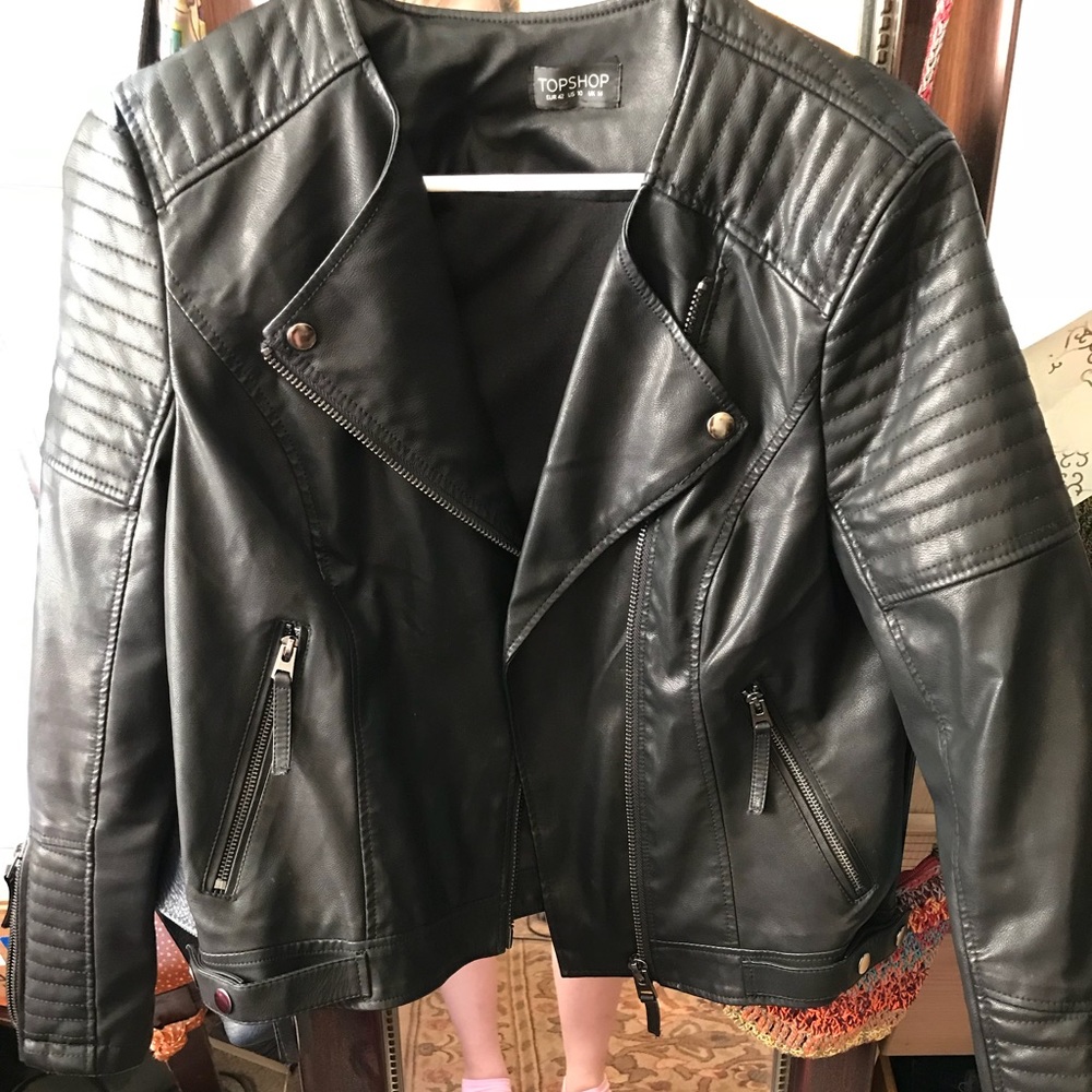 Topshop Faux Leather Jacket